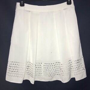 Worthington Pleated White Skirt 8
